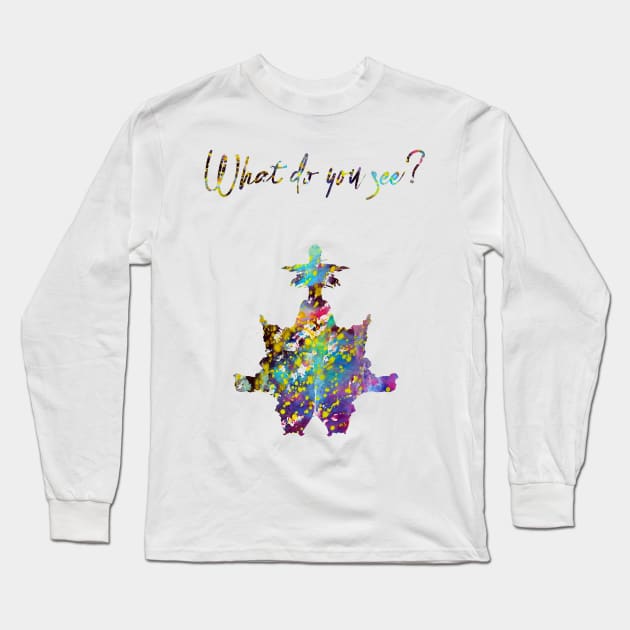 Rorschach inkblot test Long Sleeve T-Shirt by erzebeth